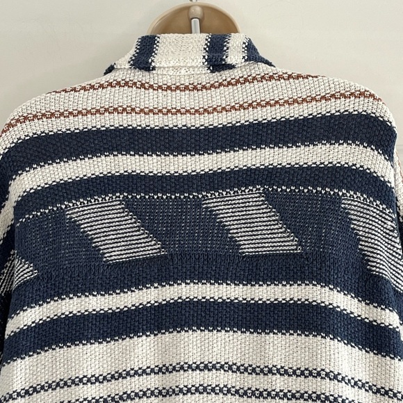 Nic+Zoe Rolling Clouds Blue Open Front Cardigan Sweater Size L Southwestern Boho - Picture 8 of 15